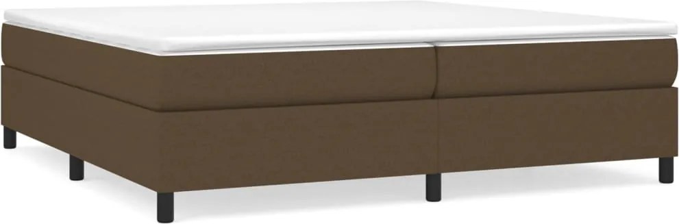 vidaXL sötétbarna szövet rugós ágy matraccal 200 x 200 cm