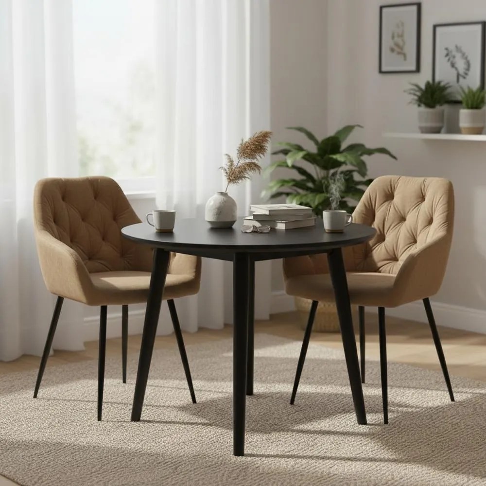 AVENBERG LOREN Étkezőszék szett - 2 db, bézs