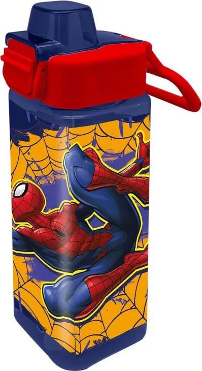Pókember Web-Slinger square műanyag szívószálas kulacs 500 ml