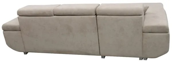 CASTELO balos L alakú, ággyá alakítható sarokkanapé tárolóval, szürke