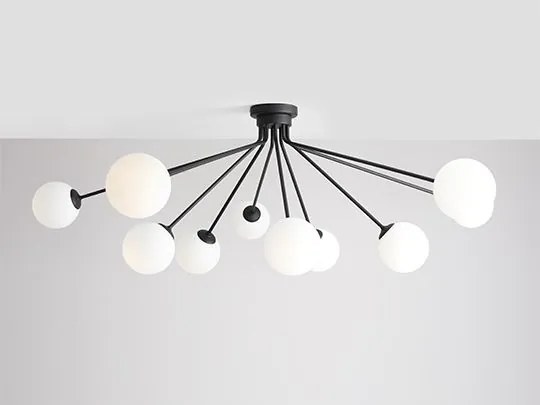 ALDEX 1082PL_M1 HOLM Mennyezeti Csillár Fehér, Fekete E14 IP20