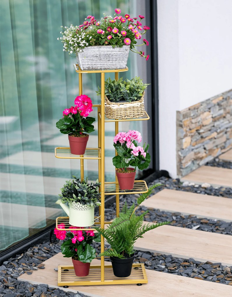 Fém virágállvány, arany, BAMIR TYP 3