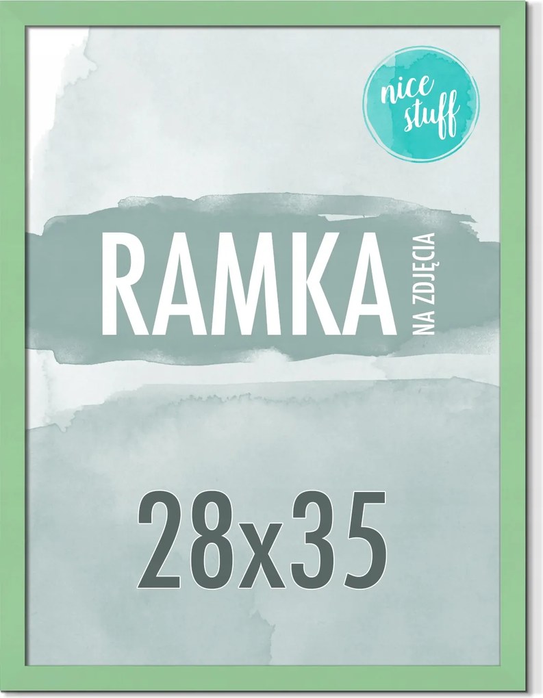Képkeret 28x35 Képkeret 35x28 Mdf Menta Zöld