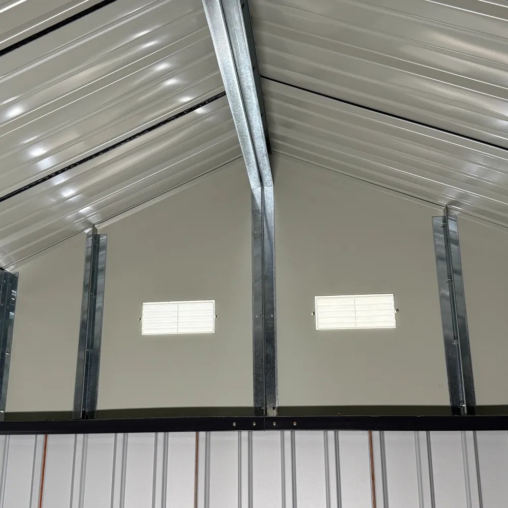 Fém kerti szerszámtároló ház, barna/antracit, 3,6x3,1x2,5 m, GABKO