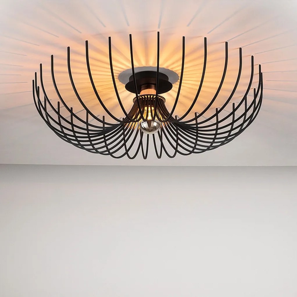 Aspendos N-639 fekete fém függőlámpa, Ø56 cm