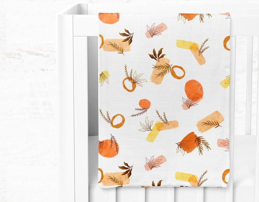 Fehér muszlin gyerek takaró 75x100 cm Rhapsody – Mijolnir