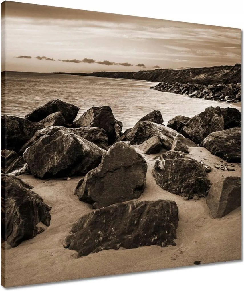 Vászonkép 50x50 Tengerpart szépia