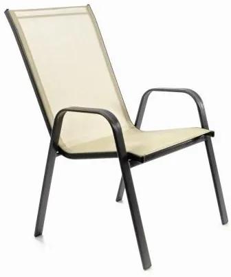 GARTHEN Kerti szék rakásolható krém