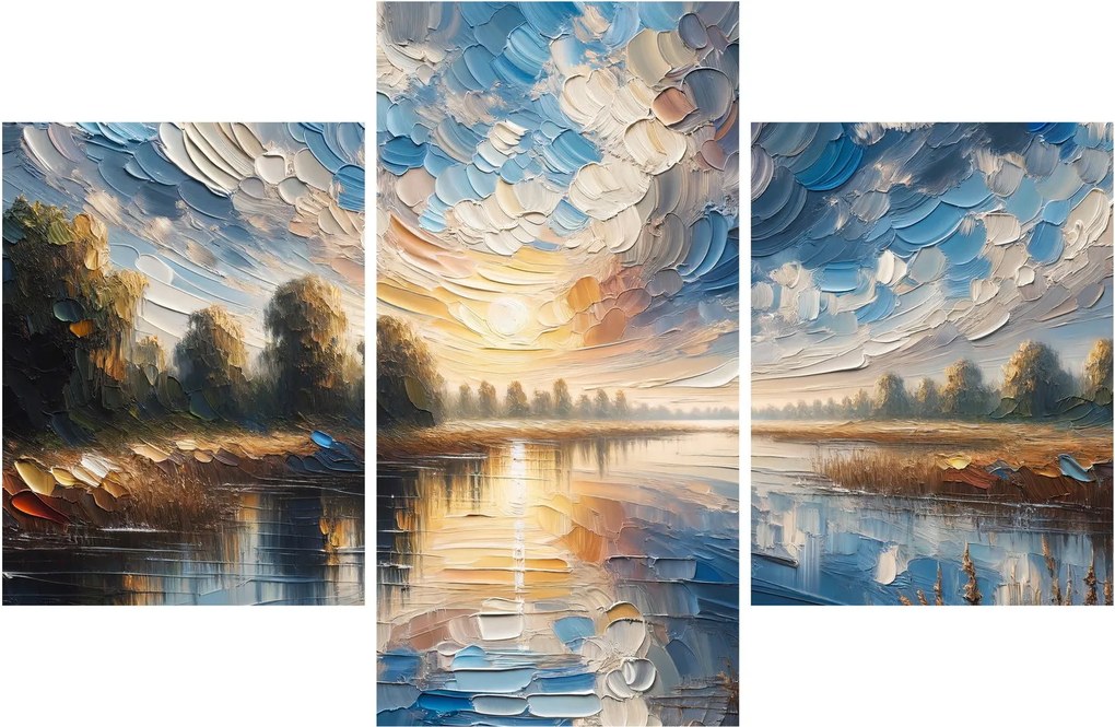 Kép - Napfestmény a víz felett (90x60 cm)