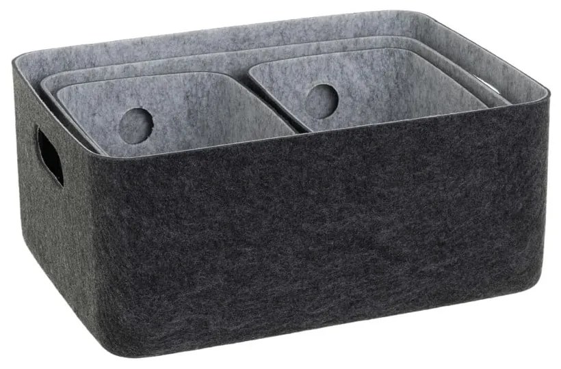 Textil tárolókosár szett 4 db-os 36x27x16 cm – Casa Selección