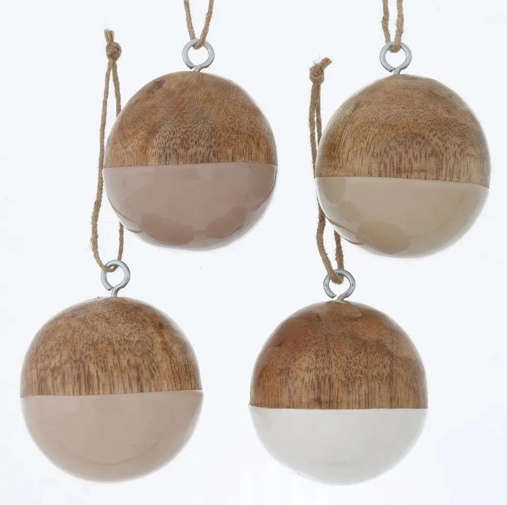 Boltze 4 db-os Nurto fa karácsonyfadísz szett 5 cm