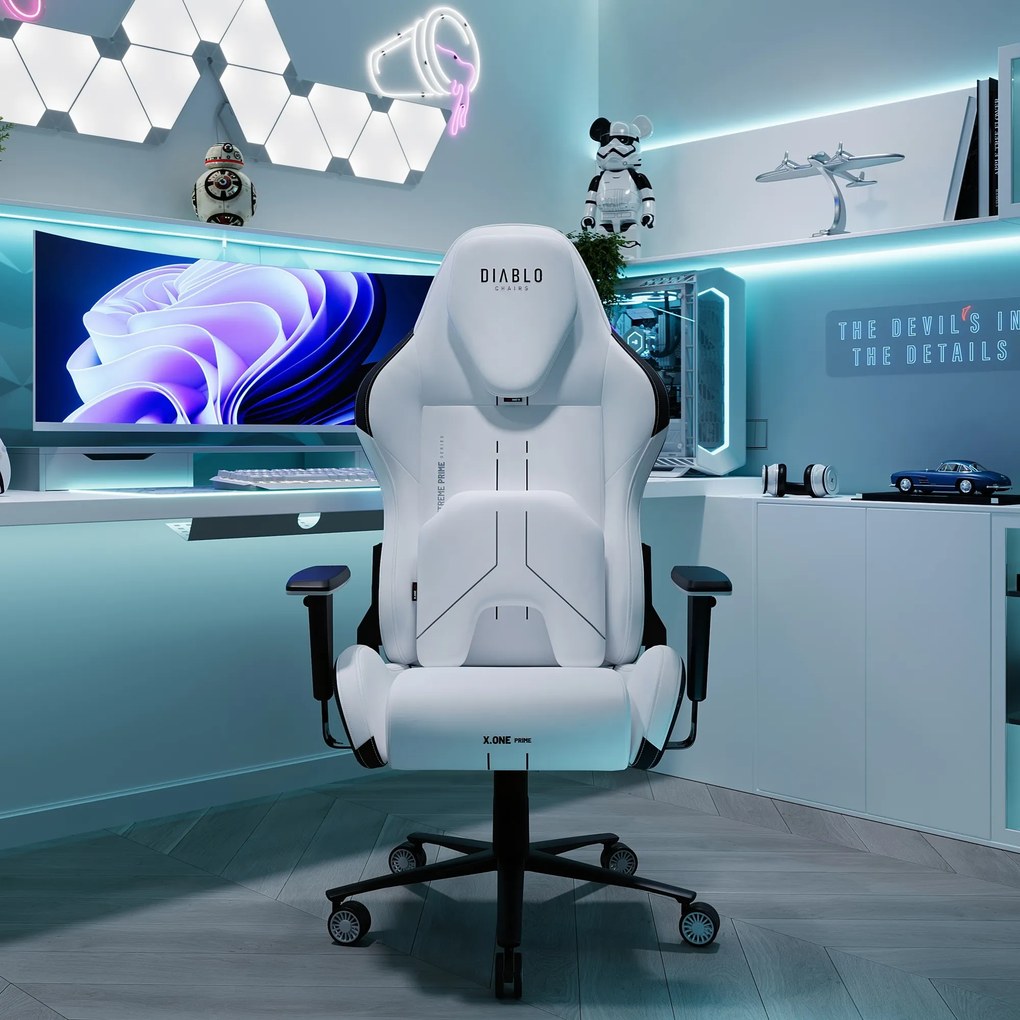 Gamer szék fehér Normal Size: Diablo X-One Prime Ghosted White