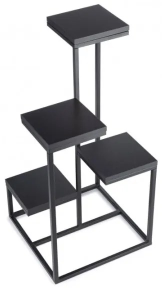 KASKADA virágtartó állvány 79x40 cm fekete