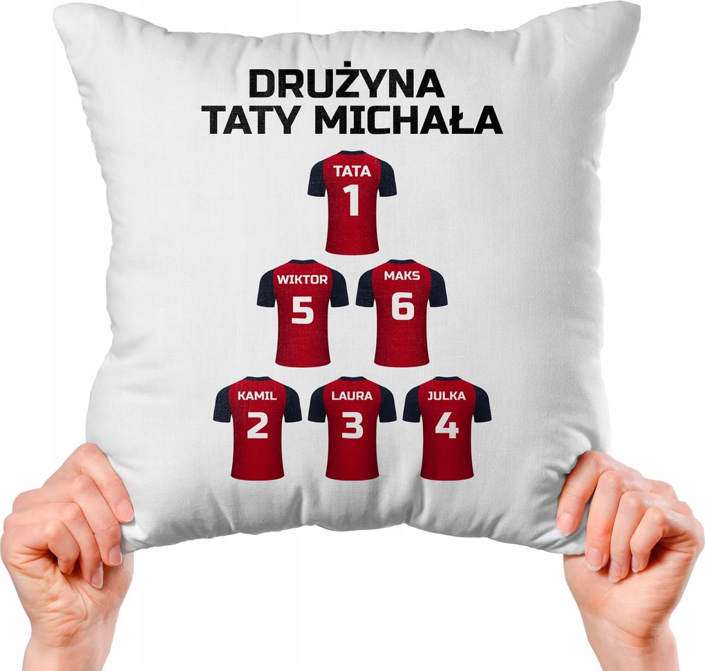 Párna 40x40 Apa csapat Saját név Ajándék