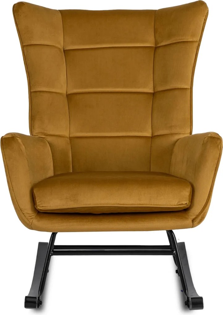 Hintafotel mustársárga bársony kárpittal – JACKSON