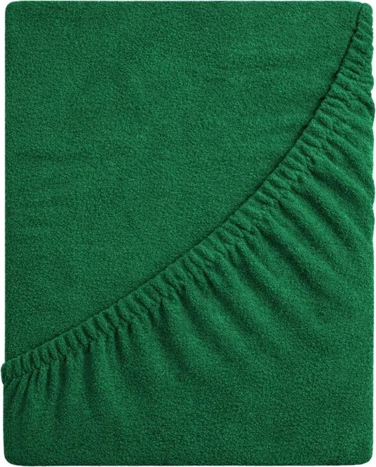 Frottír Lepedő Gumis 220x200 Vastag DeLux 190g Palackzöld