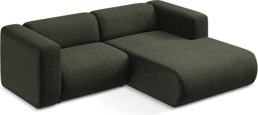 Zöld sarokkanapé (jobb oldali-heverő résszel) Ekahi – Makamii