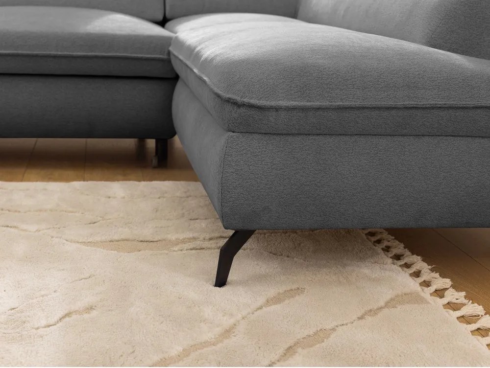 Szürke zsenília sarokkanapé (jobb oldali-L alakú) Marbeya – Ropez