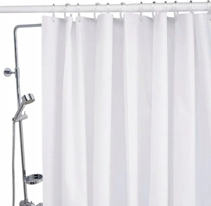 Zuhanyzó Függöny Fürdőszobai Zuhanyfüggöny Fehér 180x200 cm