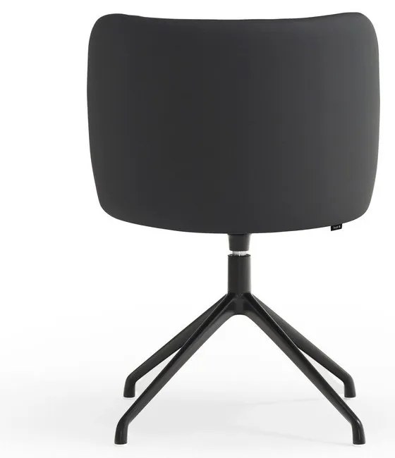 Fekete kárpitozott étkezőfotel Mogi – Teulat