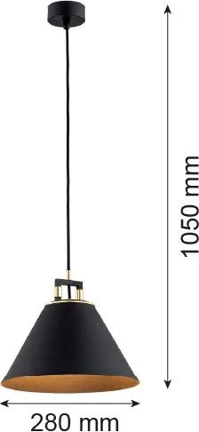 ARGON 4915 ORTE Egyágú Függesztett Lámpa Fém E27 IP20