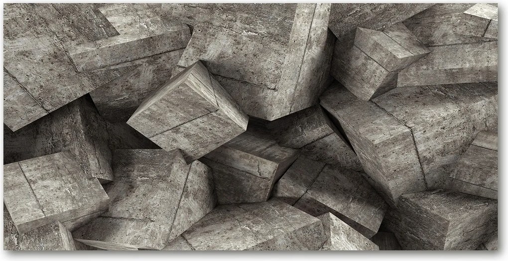 Konyhai panel Beton kockák 120x60 Ragasztó