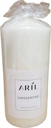 Aril Nagy méretű, henger alakú gyertya Ecru, égési idő akár 75 óra, 16 cm