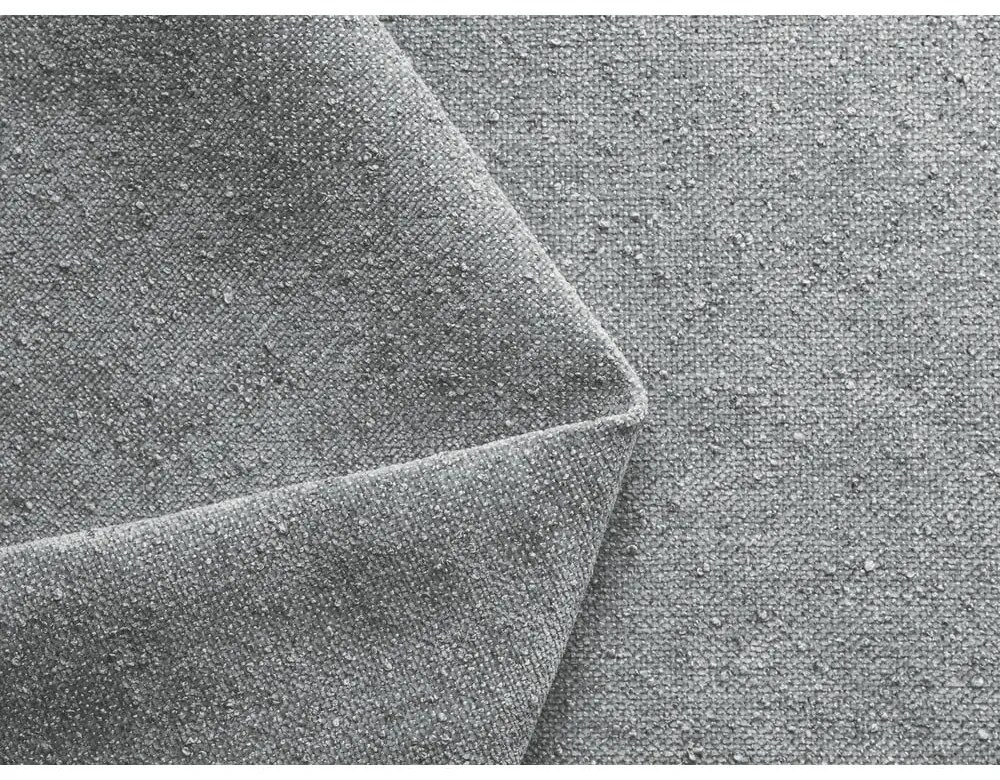 Világosszürke kárpitozott ágyneműtartós franciaágy ágyráccsal 180x200 cm Hauke – Makamii