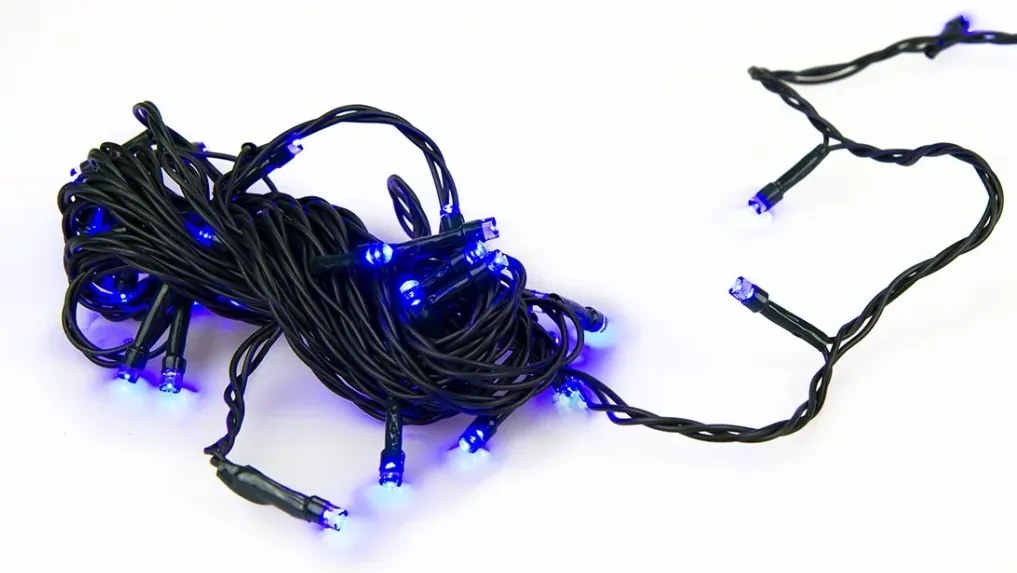 Karácsonyi fényfüzér - 100 LED - 10 m - kék