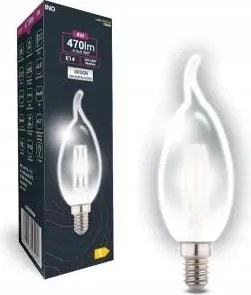 Láng imitáció Led izzó E14 4W 470lm 4000K C37 Láng Bxs EDBT010NW