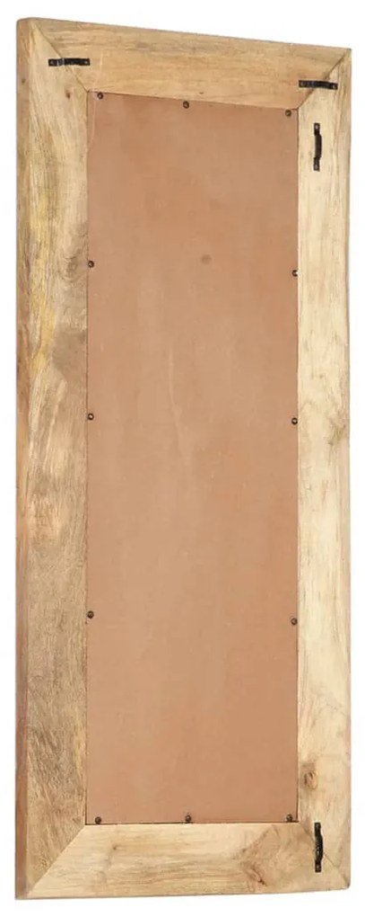 kézzel faragott tömör mangófa tükör 110 x 50 x 2,5 cm