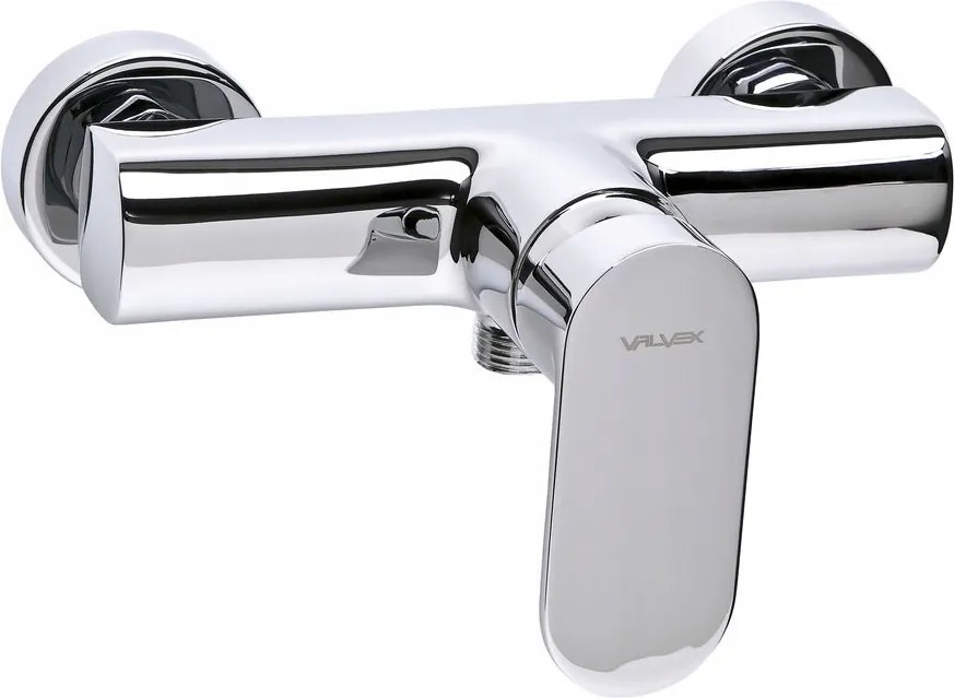 Zuhany csaptelep fali cső kétlyukú króm