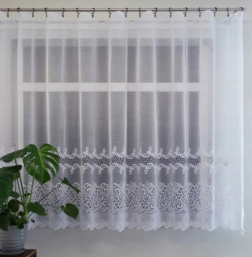 Mg Függöny 638/67 Fehér 210X160cm készre szerelve K szalaggal