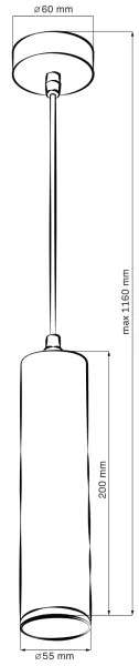 LED RGBW fényerőszabályozható fürdőszobai függeszték zsinóron TURYN 1xGU10/4,8W/230V IP44 fekete