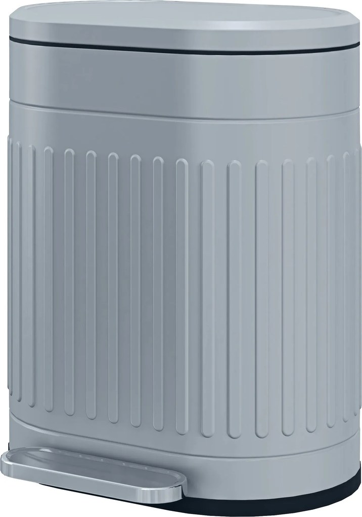 HOMCOM 20 l pedálos szemetes fedéllel és lábpedállal, levehető belsővödör, lassan záródó, szürke (36,5 × 31,2 × 45 cm) | Aosom