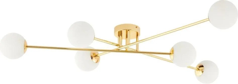 KASPA 10772605 ASTRA Glamour Mennyezeti Lámpa Fehér, Arany E14 IP20