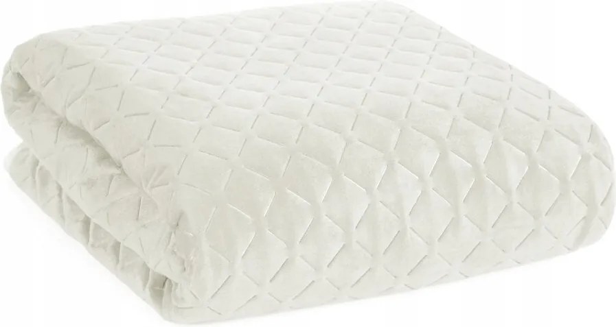 Dekoratív ágytakaró Dimon 70x160 fehér velúr steppelt