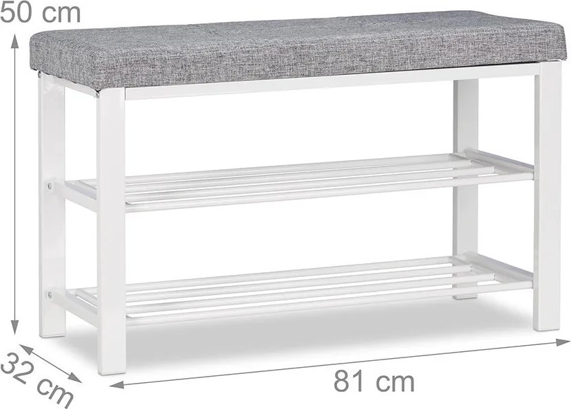 Cipősszekrény 80 x 33 x 50 cm fehér CS06-80
