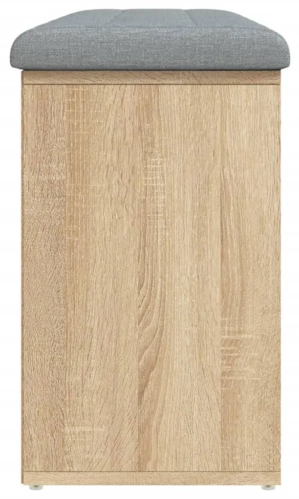 sonoma tölgy színű szerelt fa cipőtároló pad 102 x 32 x 50 cm