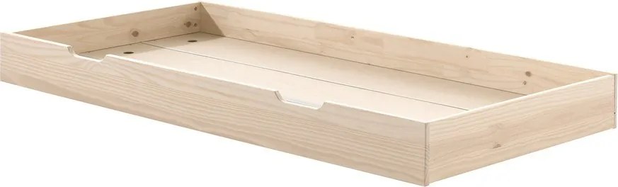 Natúr színű borovi fenyő gyerekágy kihúzható pótággyal ágyráccsal 90x200 cm Margrit – Vipack