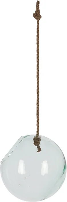 Felakasztható virágtartó üveggömb, 20 cm átmérőjű