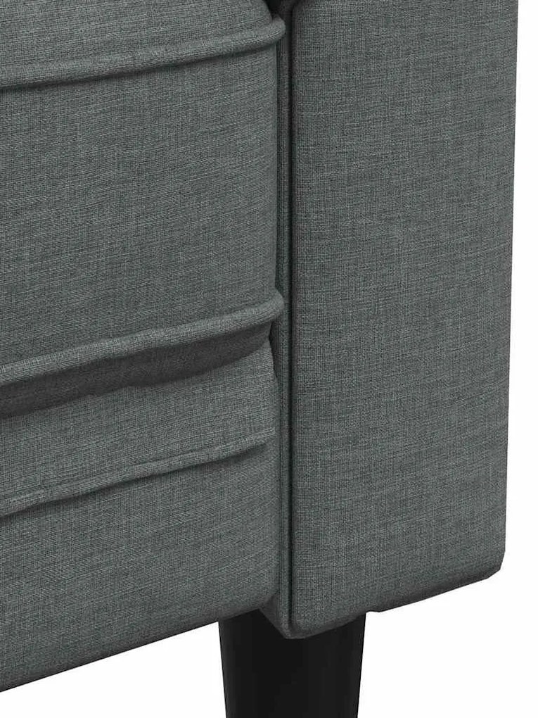 Chesterfield kanapé Sötétszürke 201.5 x 74.5 x 74.5 cm szövet