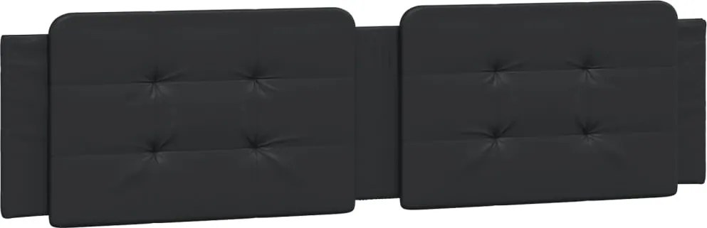 fekete műbőr fejtámla párna Zadar 193 cm