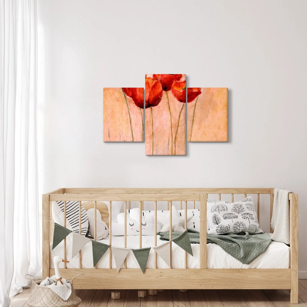 Kép - piros tulipán (90x60 cm)
