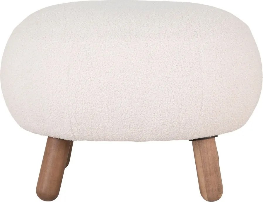 Krémszínű fotel lábtartóval Savona – House Nordic