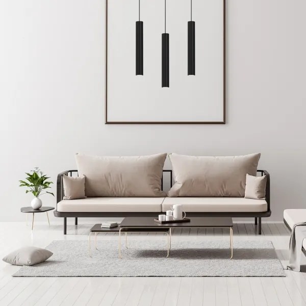 Csillár zsinóron HUDSON 3xGU10/8W/230V fekete