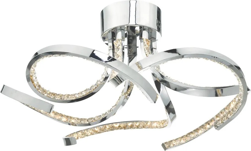 DAR LIGHTING ZYA5450 ZYA Kristály Mennyezeti Lámpa Csiszolt Króm LED IP20