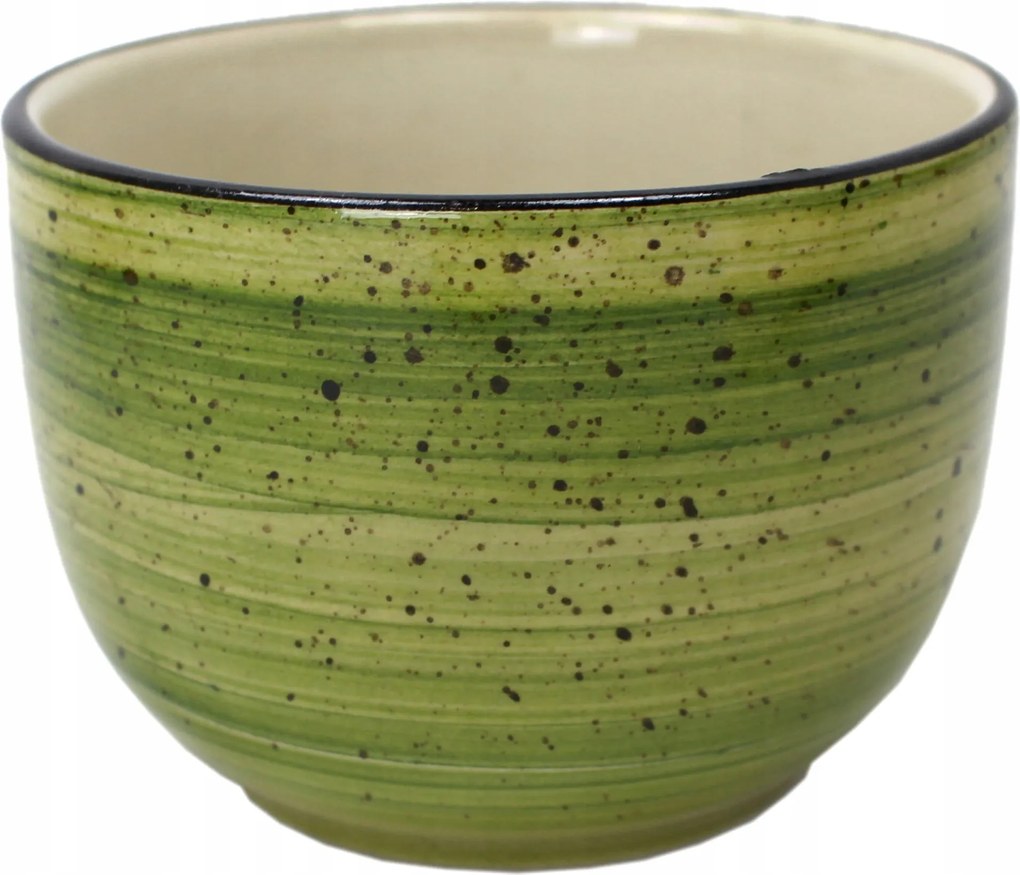 Müzlitartó tál 12 cm kézzel festett Rustic Green