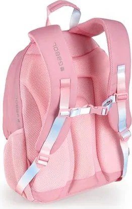 Hátizsák, iskolatáska, cipzáras, GABOL Glam, rózsaszín csillámos (GA237640L)
