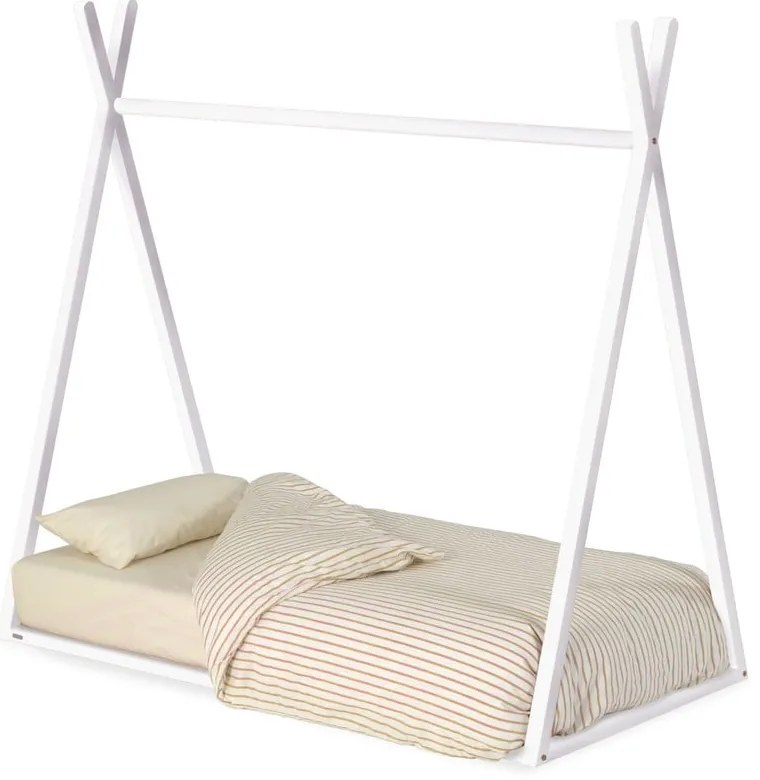 Fehér házikó alakú bükkfa gyerekágy 70x140 cm Maralis – Kave Home